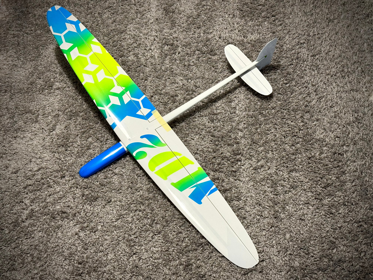 Mini Dart 2 Glider - 1m DLG Performance Fibreglass Version (Blue Green)