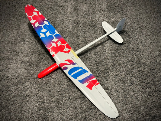 Mini Dart 2 Glider - 1m DLG Performance Fibreglass Version (Orange Blue)