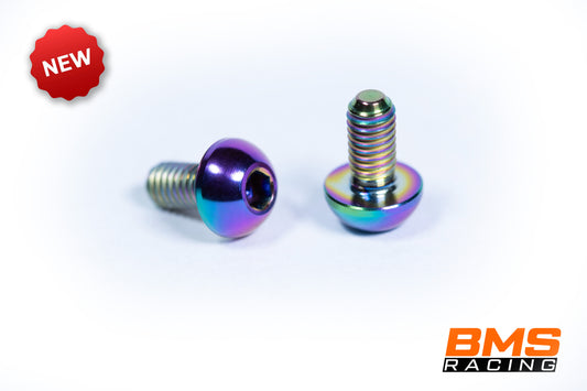 Titanium Bolts 4 x M3 6mm Rainbow Dome Head